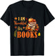 I Am Thankful For Books Funny Fall Librarian Thanksgiving T-Shirt - T-Shirt | Black