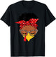 melanin messy bun Face Turkey funny Thanksgiving T-Shirt - T-Shirt | Black
