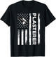 USA Flag Plasterer Outfit Bricklayer America Mason T-Shirt - T-Shirt | Black