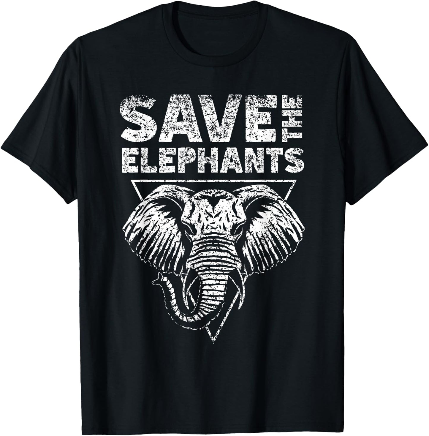 Save The Elephants Endangered Elephant Rescue T-Shirt - T-Shirt | Black
