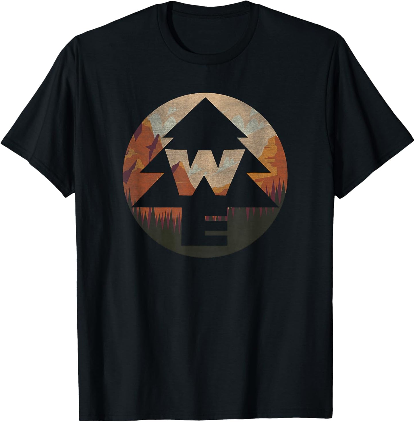 Disney Pixar Up Wilderness Explorer Landscape Badge T-Shirt - T-Shirt | Black
