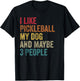 I like Pickleball My Dog & maybe 3 people Men Women vintage T-Shirt - T-Shirt | Black