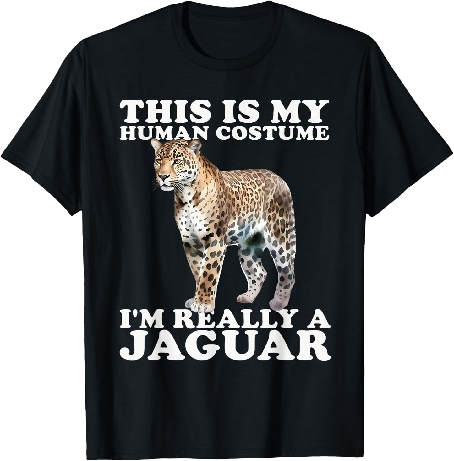 Wild Big Cat Jaguar Jungle Animal Wildlife Costume Women Kids T-Shirt - T-Shirt | Black
