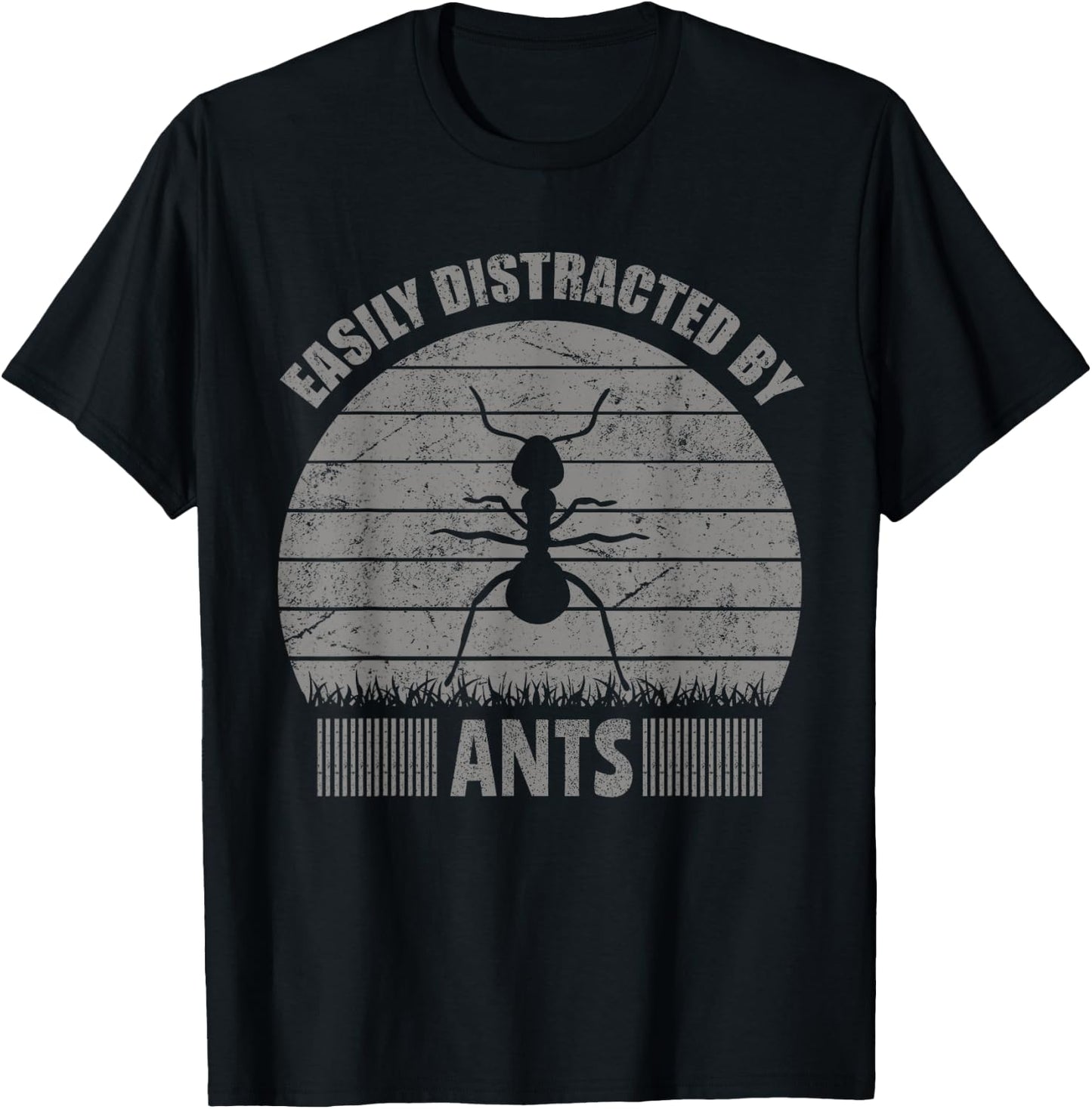 Ants Bugs Shirt | Easily Distracted By Ants For Youth & Kids T-Shirt - T-Shirt | Black