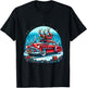 Holiday Roadtrip - Classic Car Christmas Tree T-Shirt - T-Shirt | Black