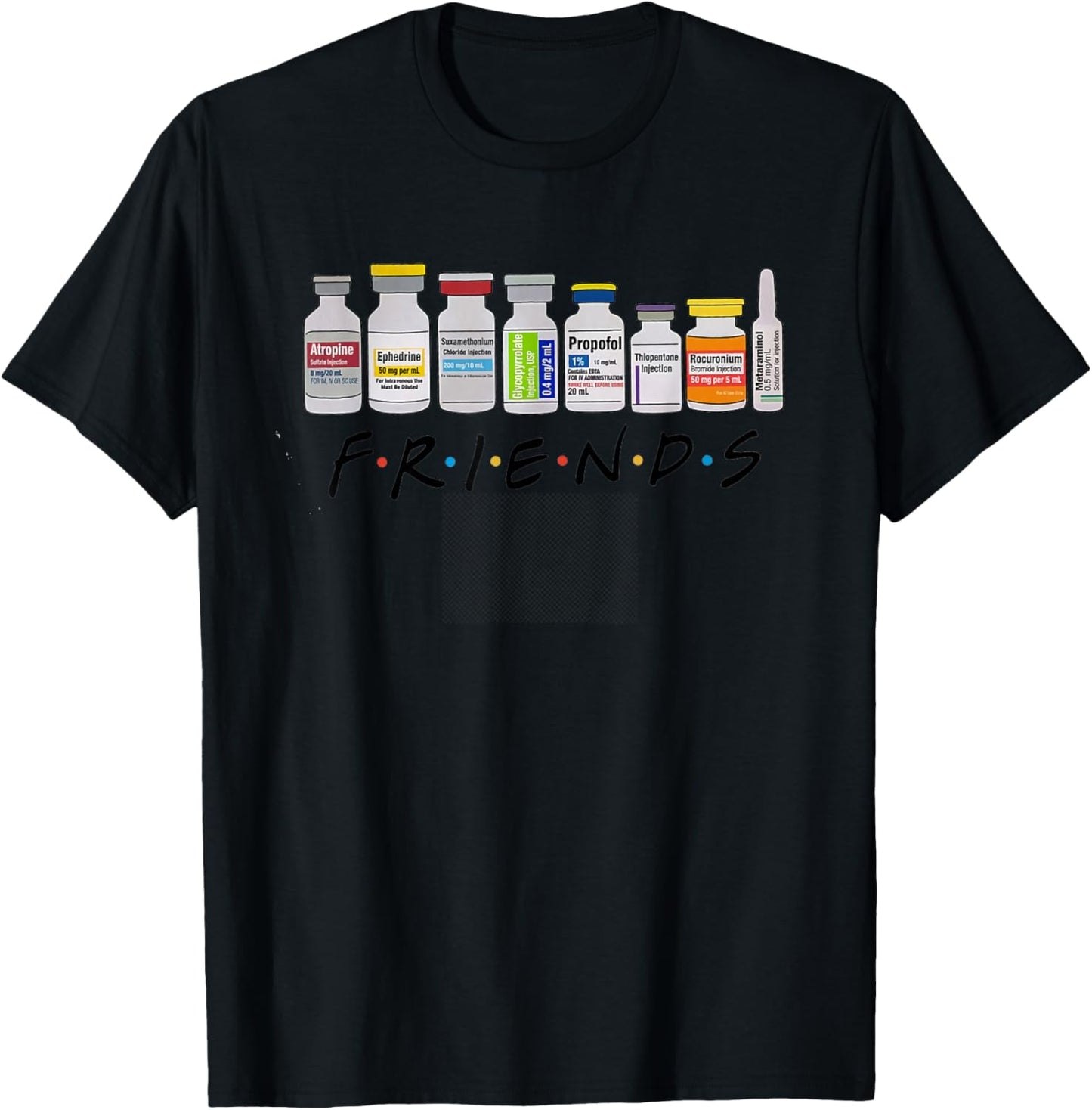 Nurse Friends ICU Propofol Crna ICU Critical Care Nurse T-Shirt - T-Shirt | Black