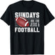 Sundays Are For Jesus & Football Draft Day Fantasy Football T-Shirt - T-Shirt | Black