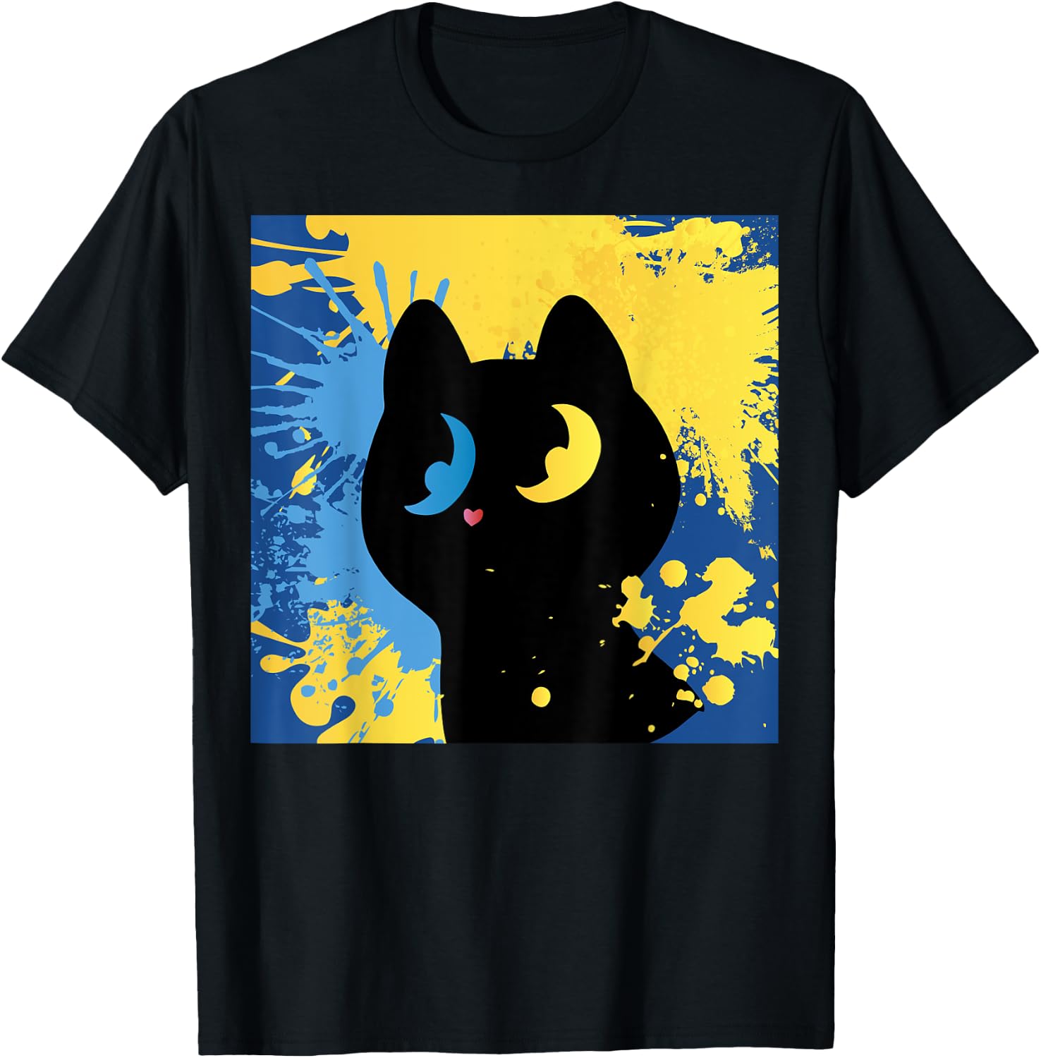 Ukrainian cats Ukraine Ukraine Flag cat lovers T-Shirt - T-Shirt | Black