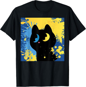 Ukrainian cats Ukraine Ukraine Flag cat lovers T-Shirt - T-Shirt | Black