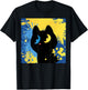 Ukrainian cats Ukraine Ukraine Flag cat lovers T-Shirt - T-Shirt | Black