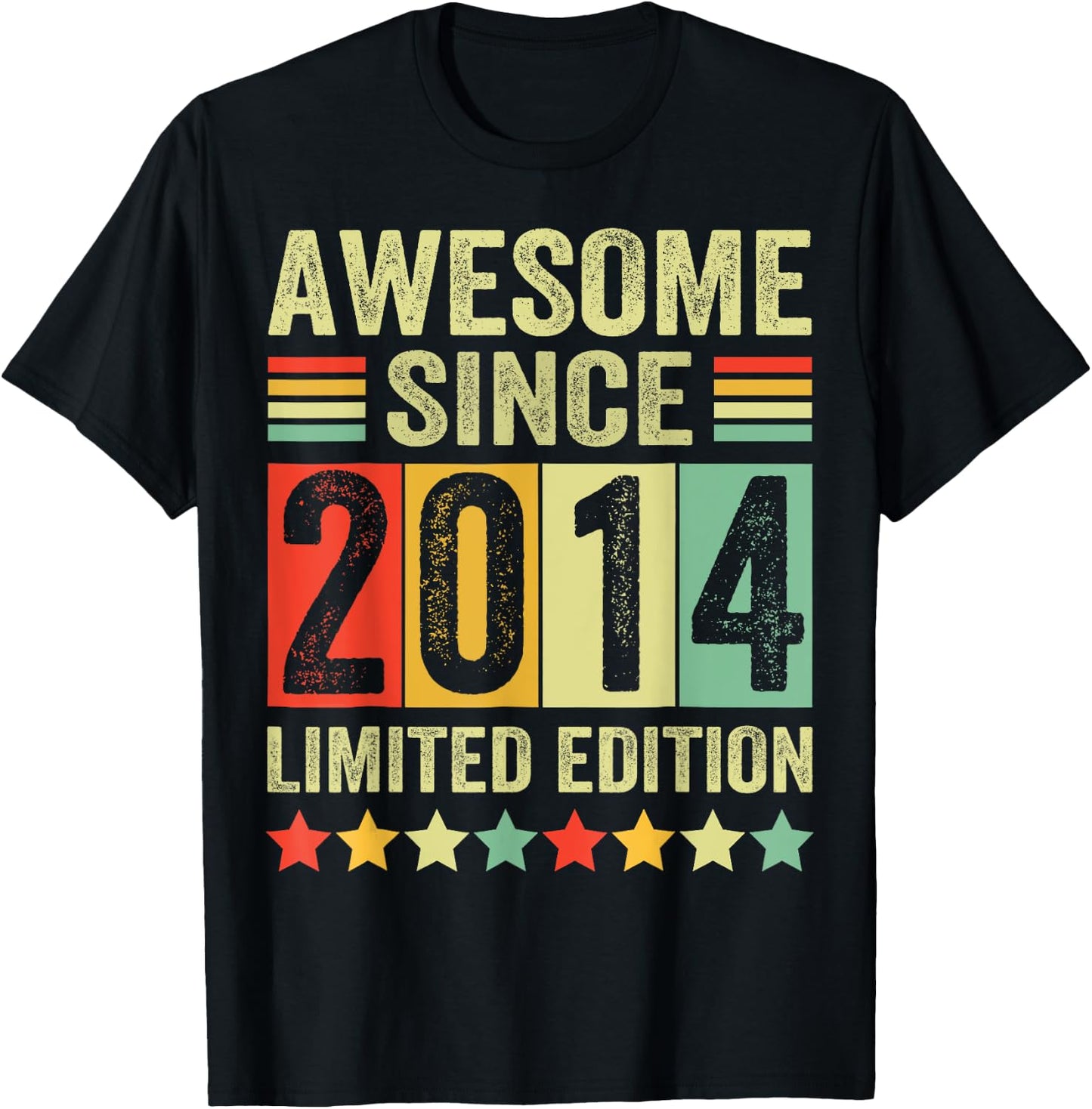 Est 2014 Limited Edition 9th Birthday Gifts 9 Year Old T-Shirt - T-Shirt | Black