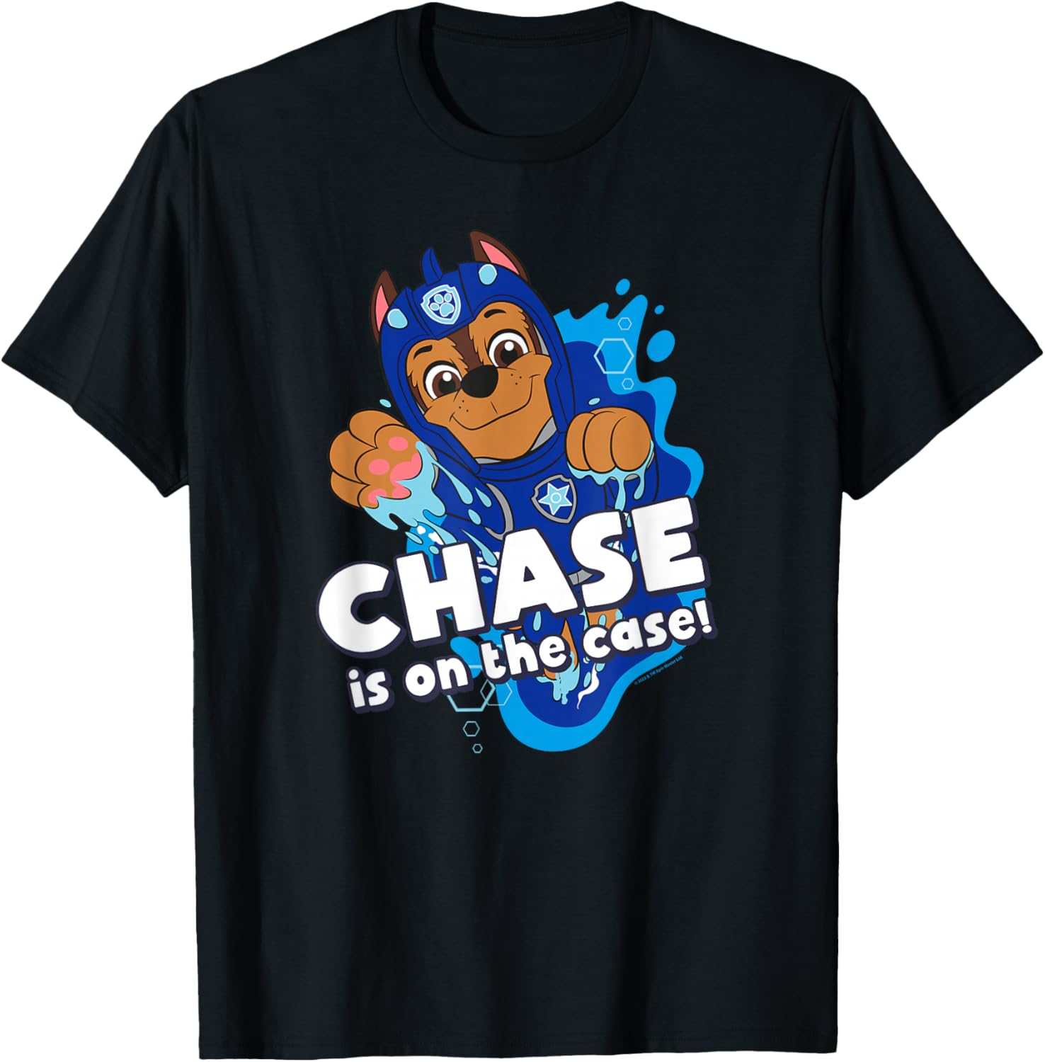 PAW Patrol Aqua Pups Chase on The Case T-Shirt - T-Shirt | Black