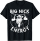 Big Nick Energy Funny Santa Christmas Santa Christmas T-Shirt - T-Shirt | Black