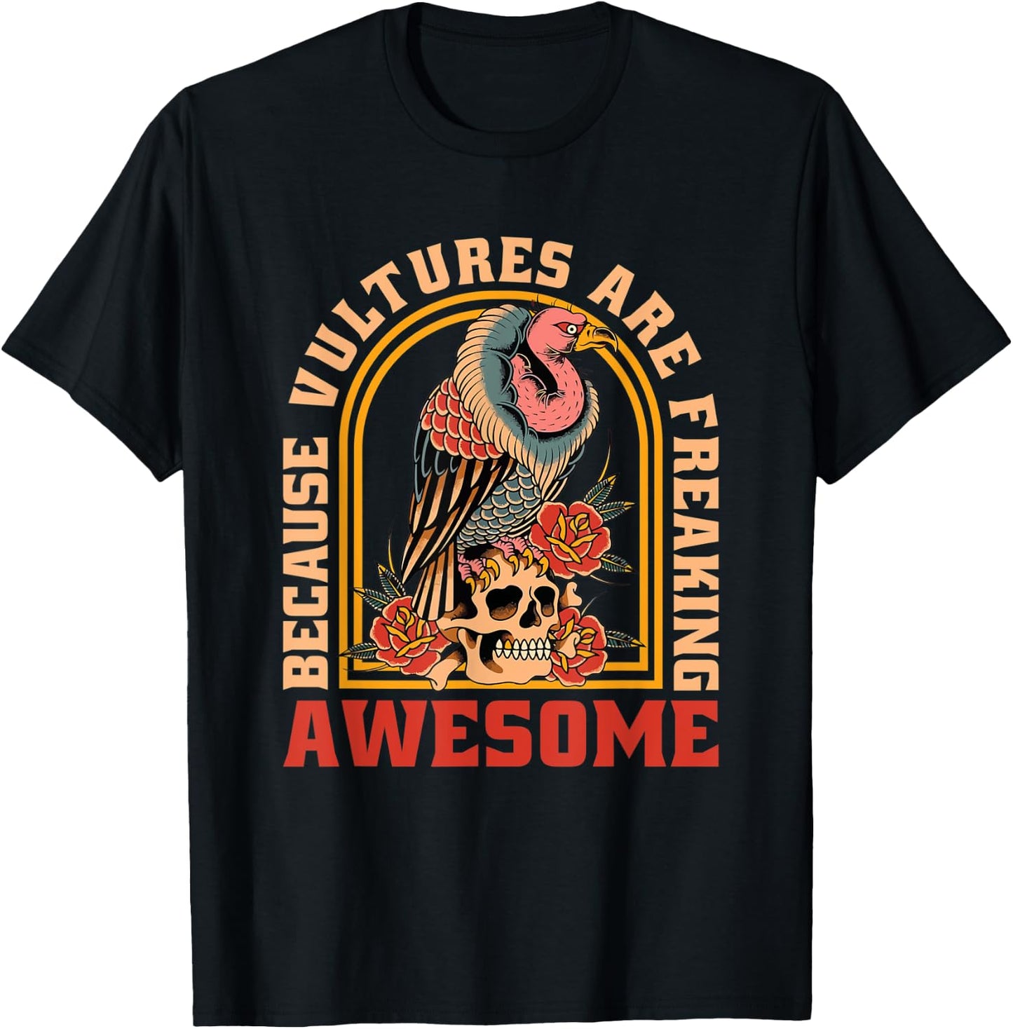 Vulture Shirt For Vulture Watcher Buzzard Scavenger Turkey T-Shirt - T-Shirt | Black