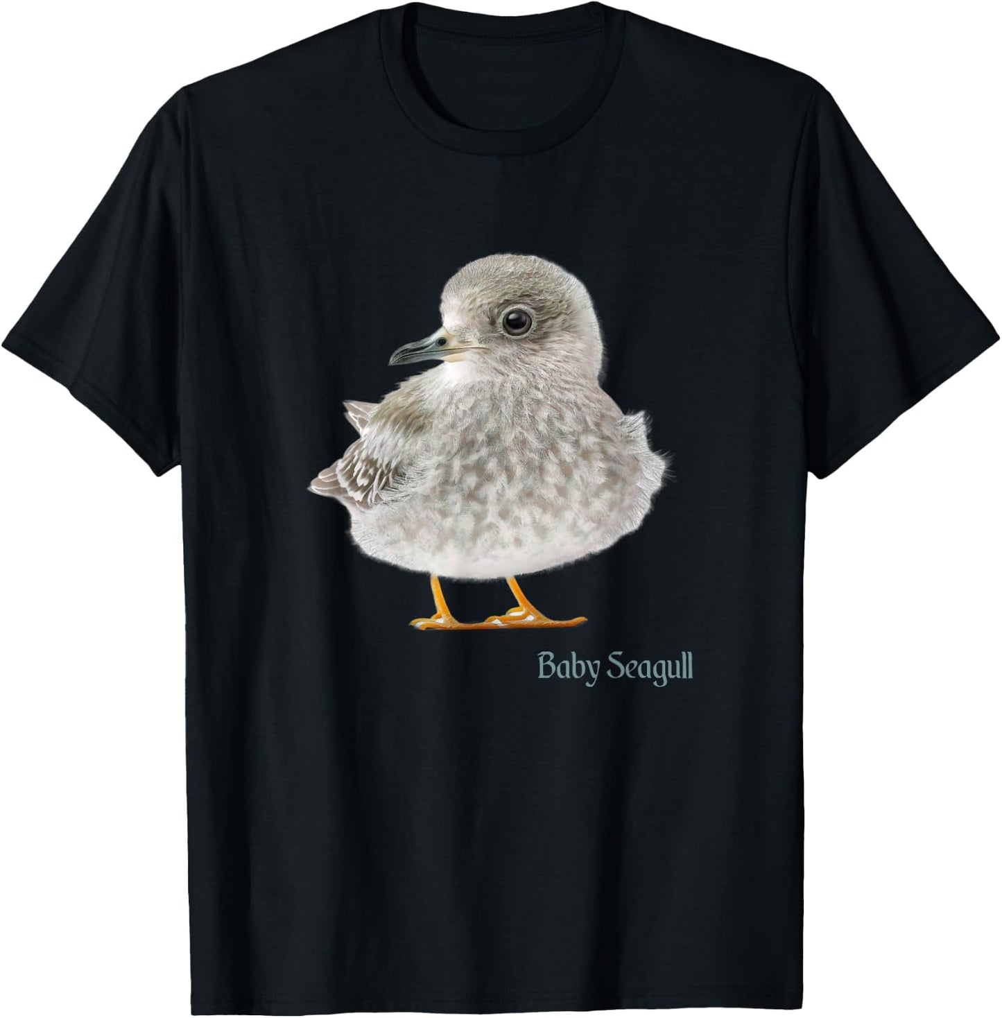 Seagull Shirt Baby Seagull Bird Ornithology T-Shirt - T-Shirt | Black