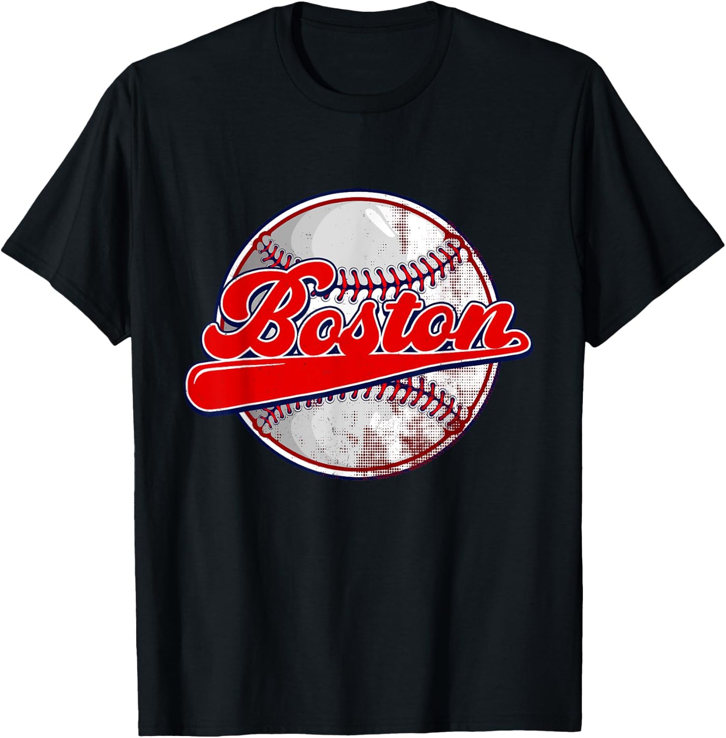 Vintage Boston Baseball Lover Women Kids T-Shirt - T-Shirt | Black