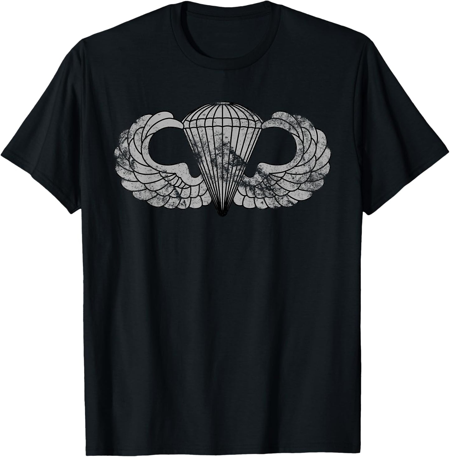 US Army Parachutist Badge - Airborne Jump Wings Paratrooper T-Shirt - T-Shirt | Black