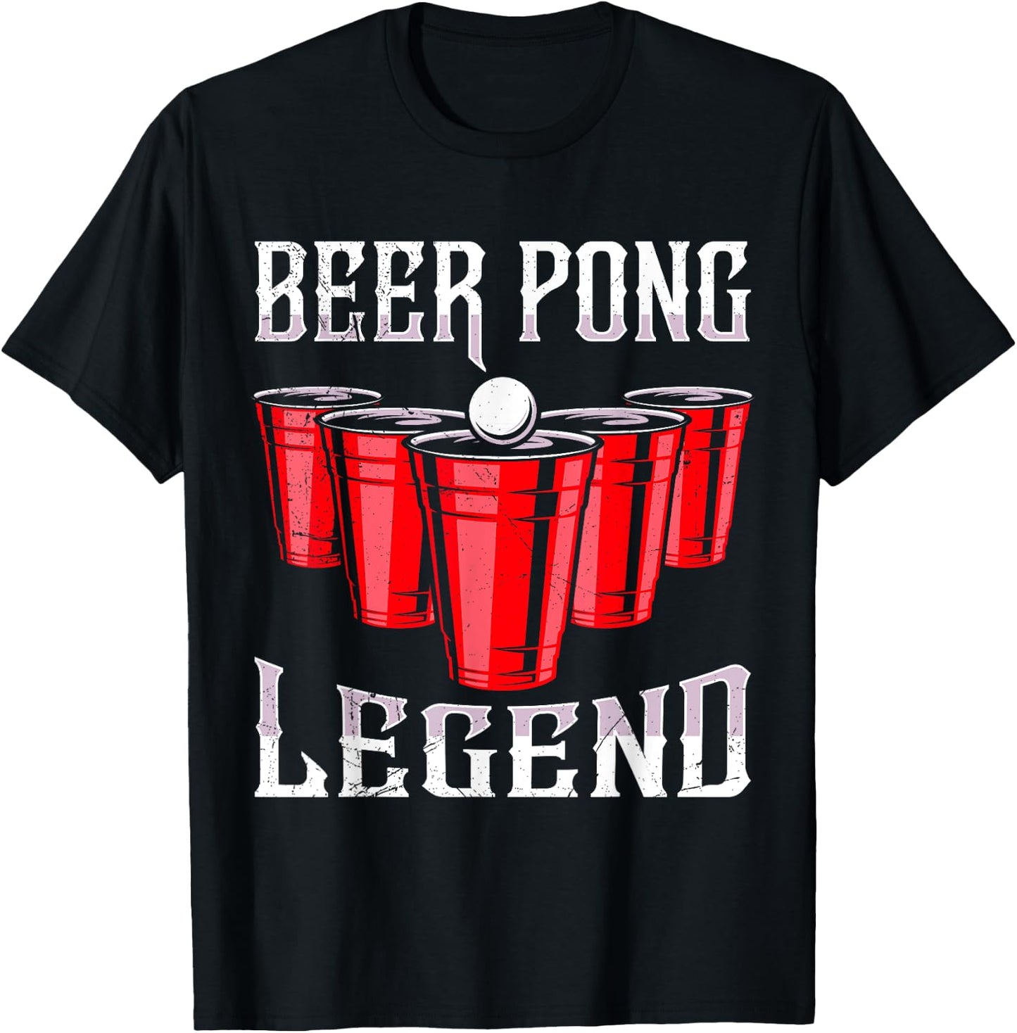 Beer Pong Legend Beer Pong Party Beer Pong T-Shirt - T-Shirt | Black