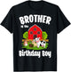 Brother Of The Birthday Boy Farm Animal Bday Party T-Shirt - T-Shirt | Black