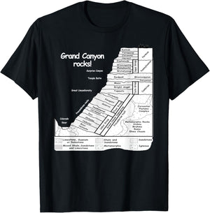 Grand Canyon Rocks! Geology of Grand Canyon. T-Shirt - T-Shirt | Black