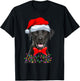 Christmas Lights Black Labrador Wearing Xmas Hat - Dog Lover Men Women Kids T-Shirt - T-Shirt | Black