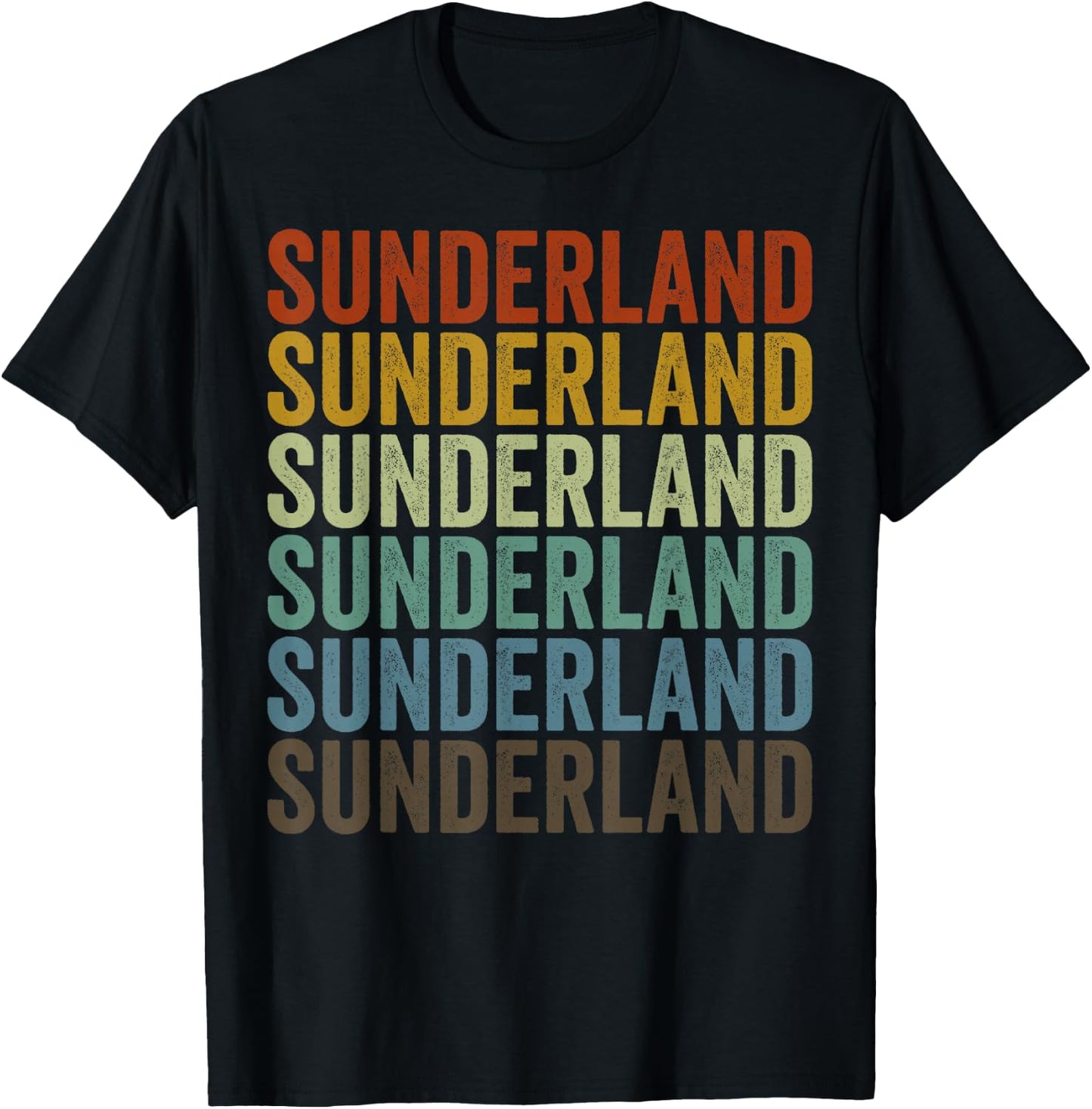 Sunderland City Retro T-Shirt - T-Shirt | Black