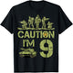 9th Birthday Military I'm 9 Year Old Soldier Camo 9 Birthday T-Shirt - T-Shirt | Black