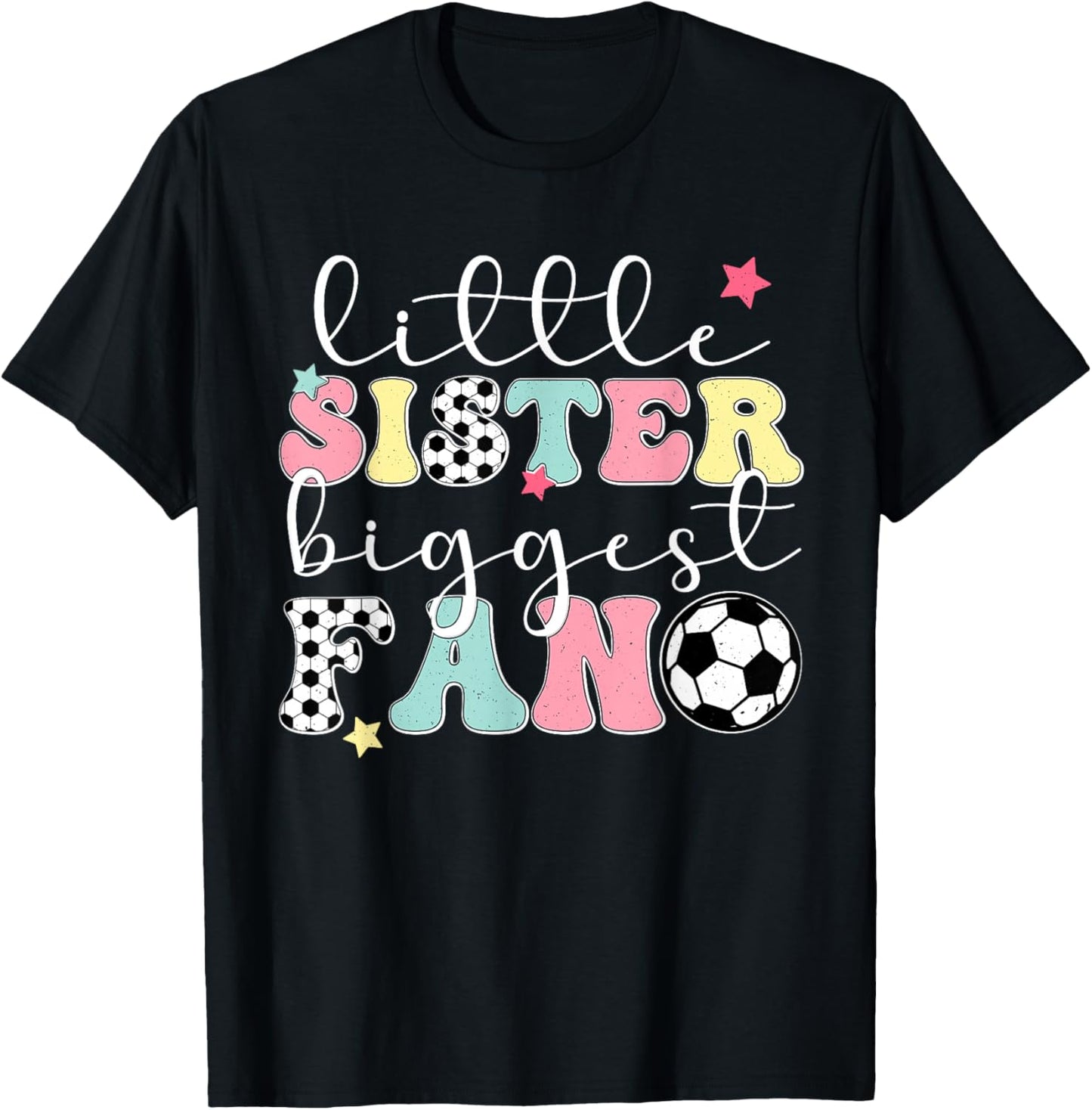 Little Sister Soccer Sister Soccer Player's Sister T-Shirt - T-Shirt | Black