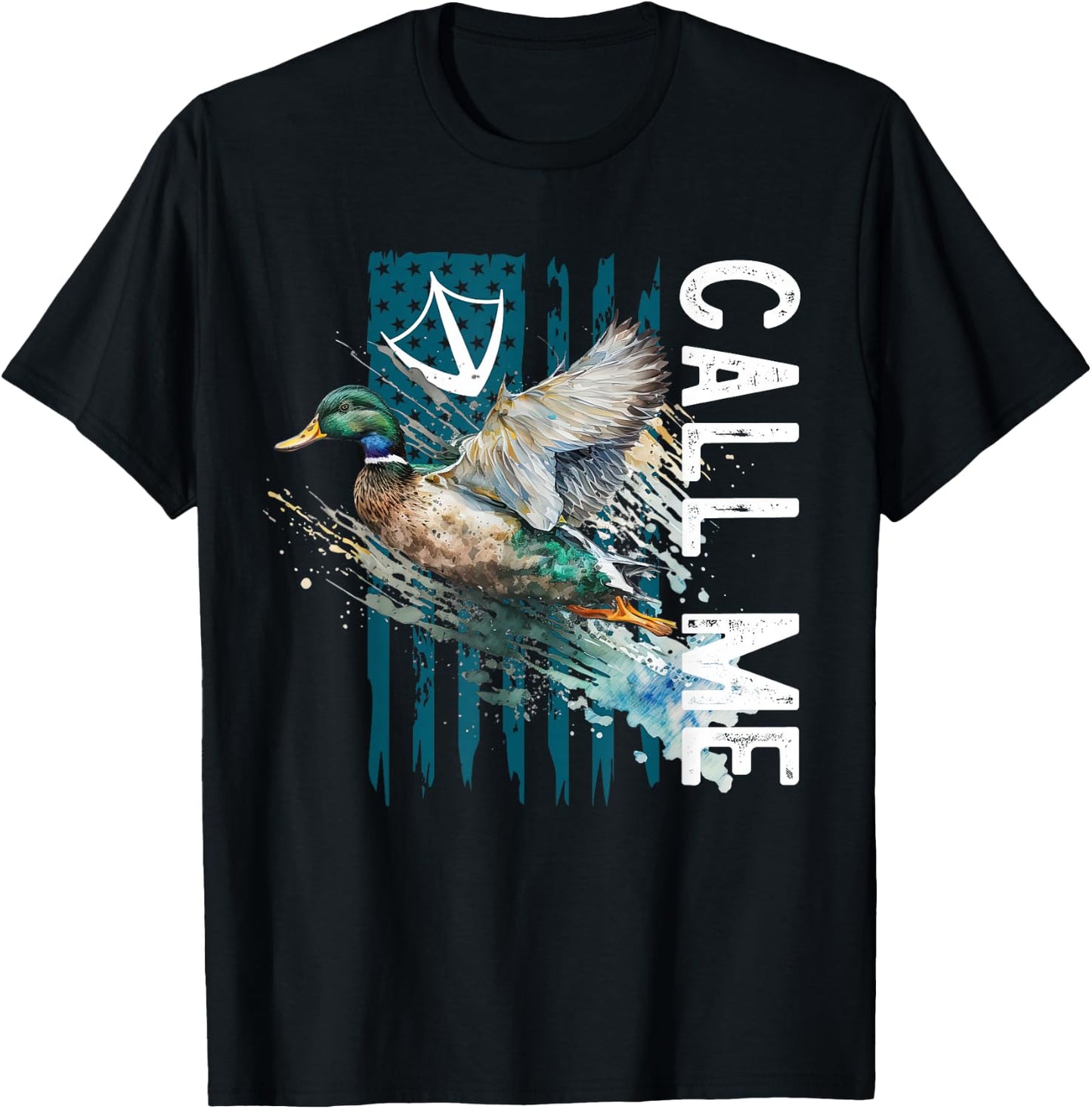 Call Me Mallard Duck Hunter Hunting Season Cute Duck Hunting T-Shirt - T-Shirt | Black