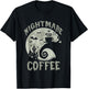 Halloween Nightmare Before Coffee Lovers Funny Spooky T-Shirt - T-Shirt | Black