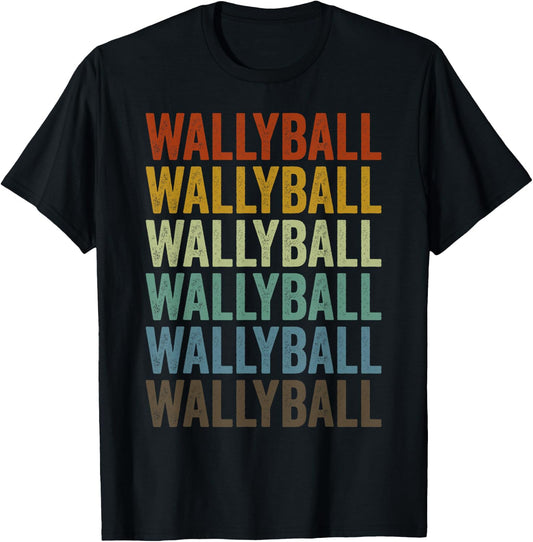Wallyball Sports Retro T-Shirt - T-Shirt | Black
