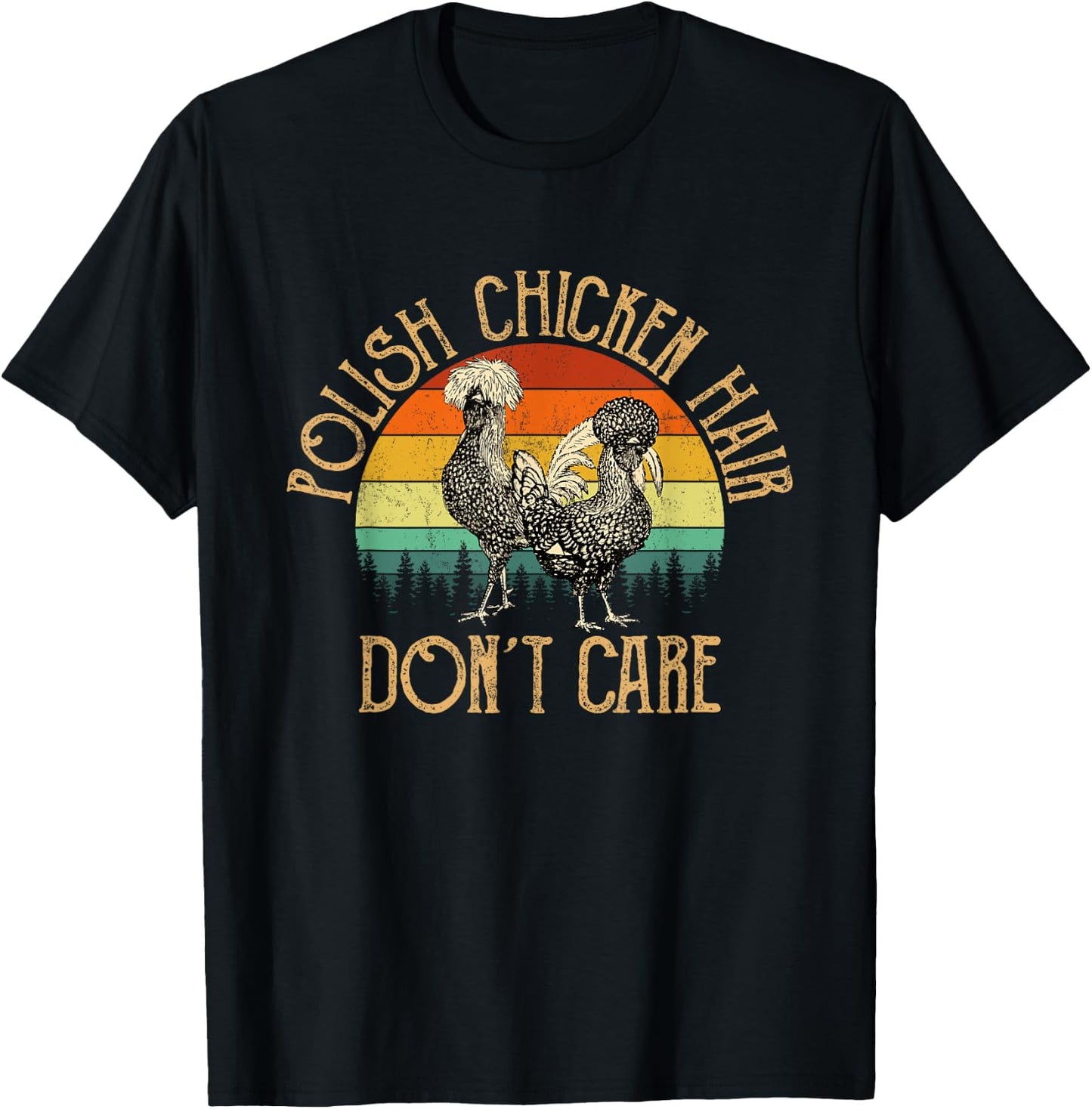 Polish Chicken Hair, Polish Chicken T-Shirt - T-Shirt | Black