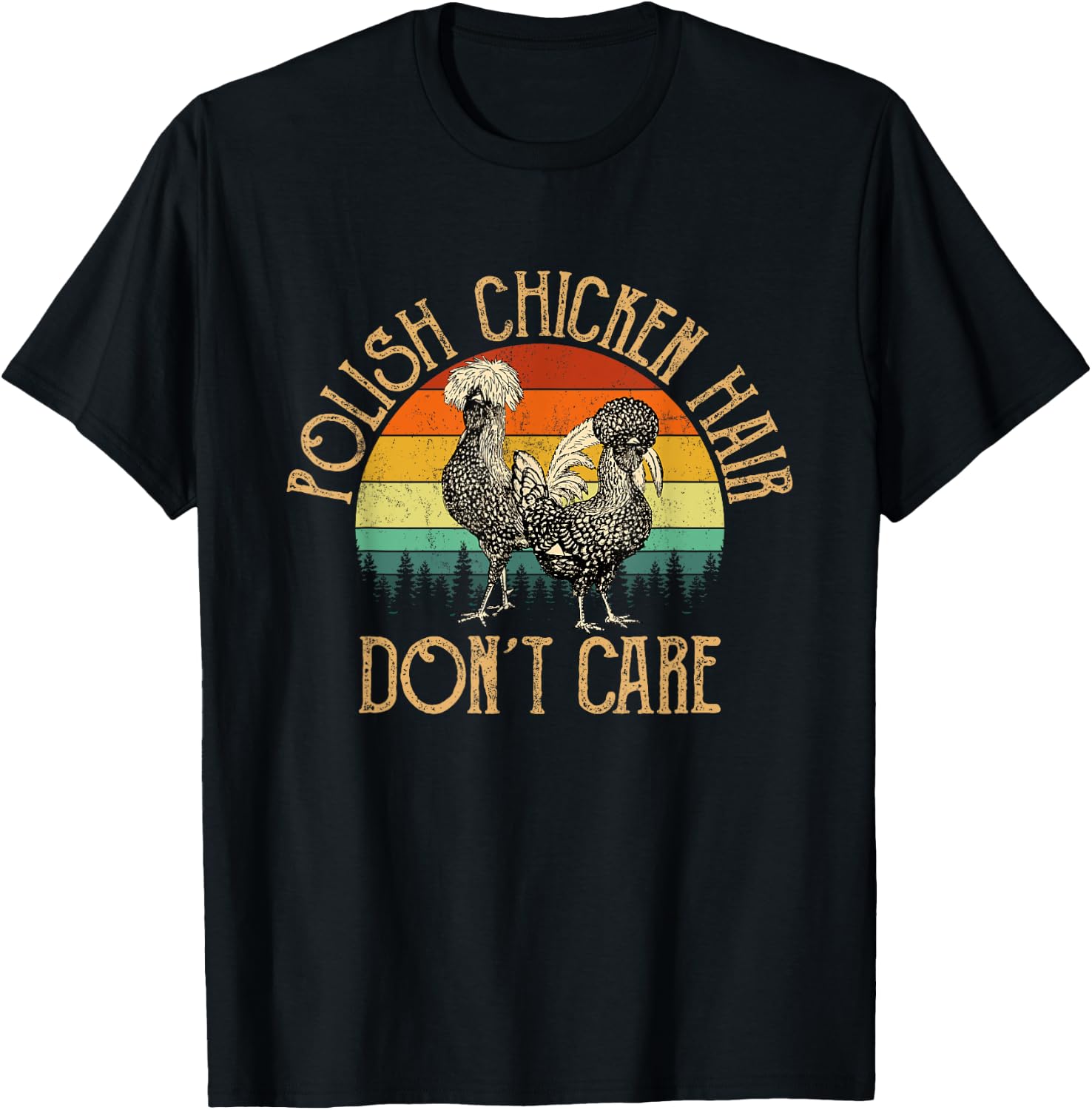 Polish Chicken Hair, Polish Chicken T-Shirt - T-Shirt | Black