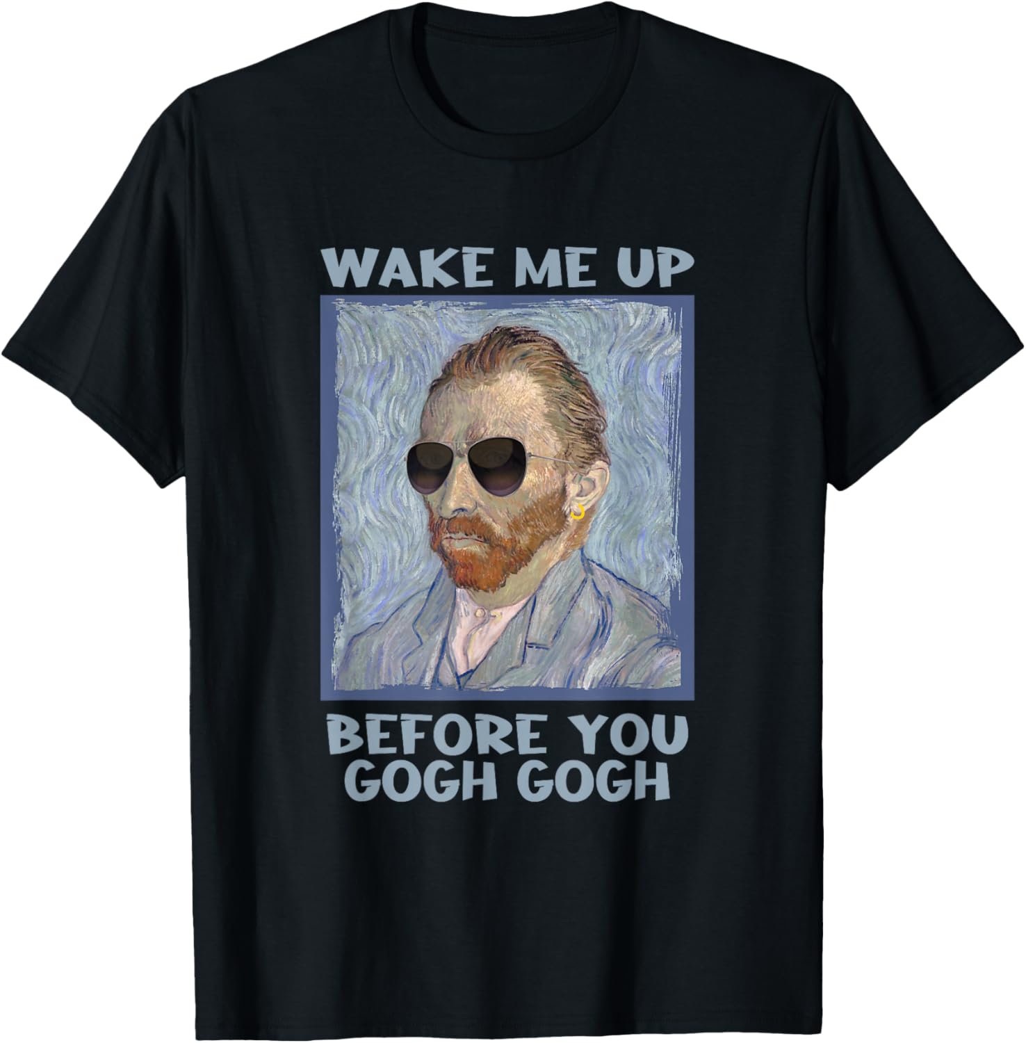 Artsy Van Gogh Meme Design for Artists Men Small T-Shirt - T-Shirt | Black