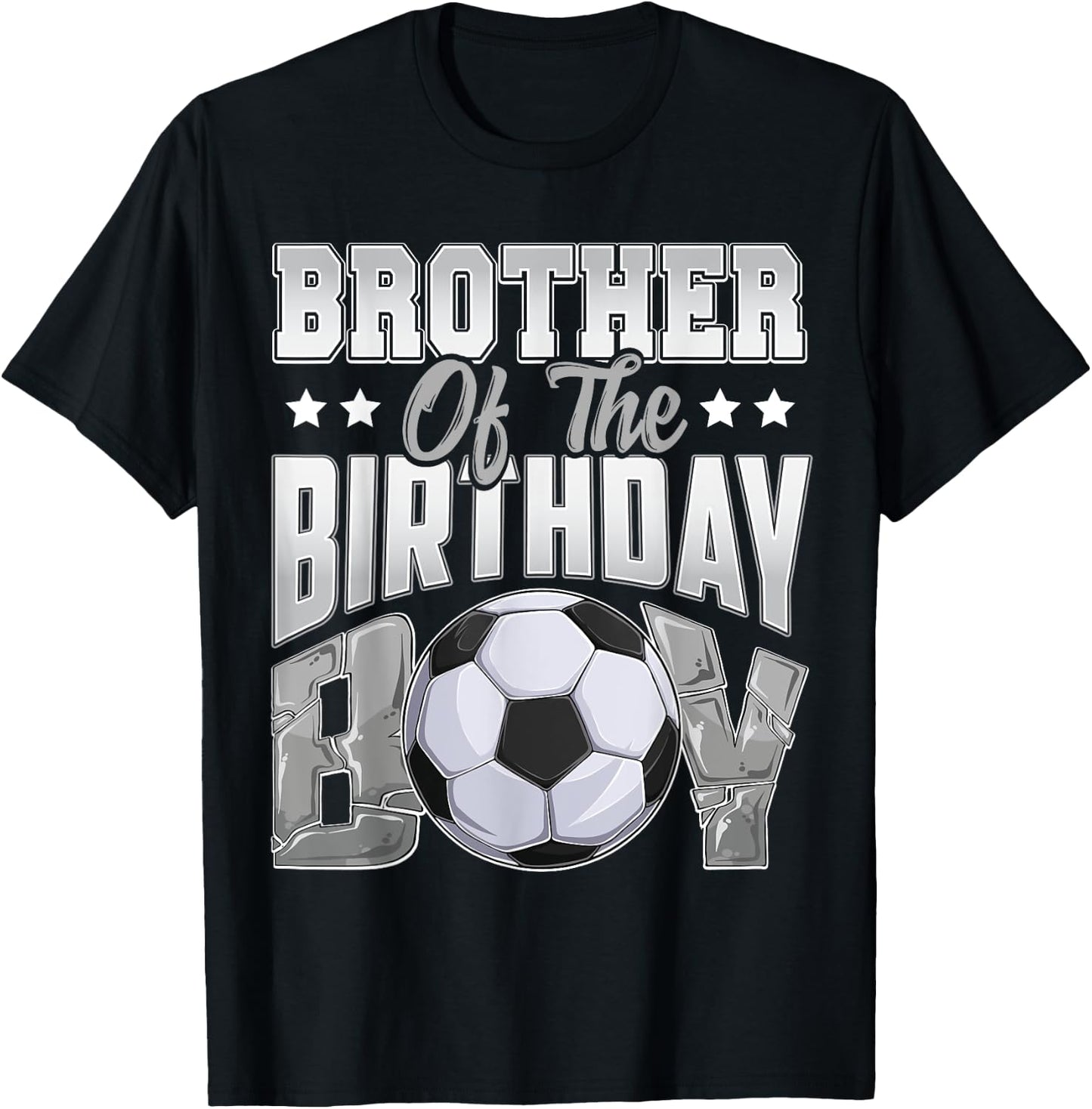 Brother Soccer birthday Boy Family Baller b-day Party T-Shirt - T-Shirt | Black