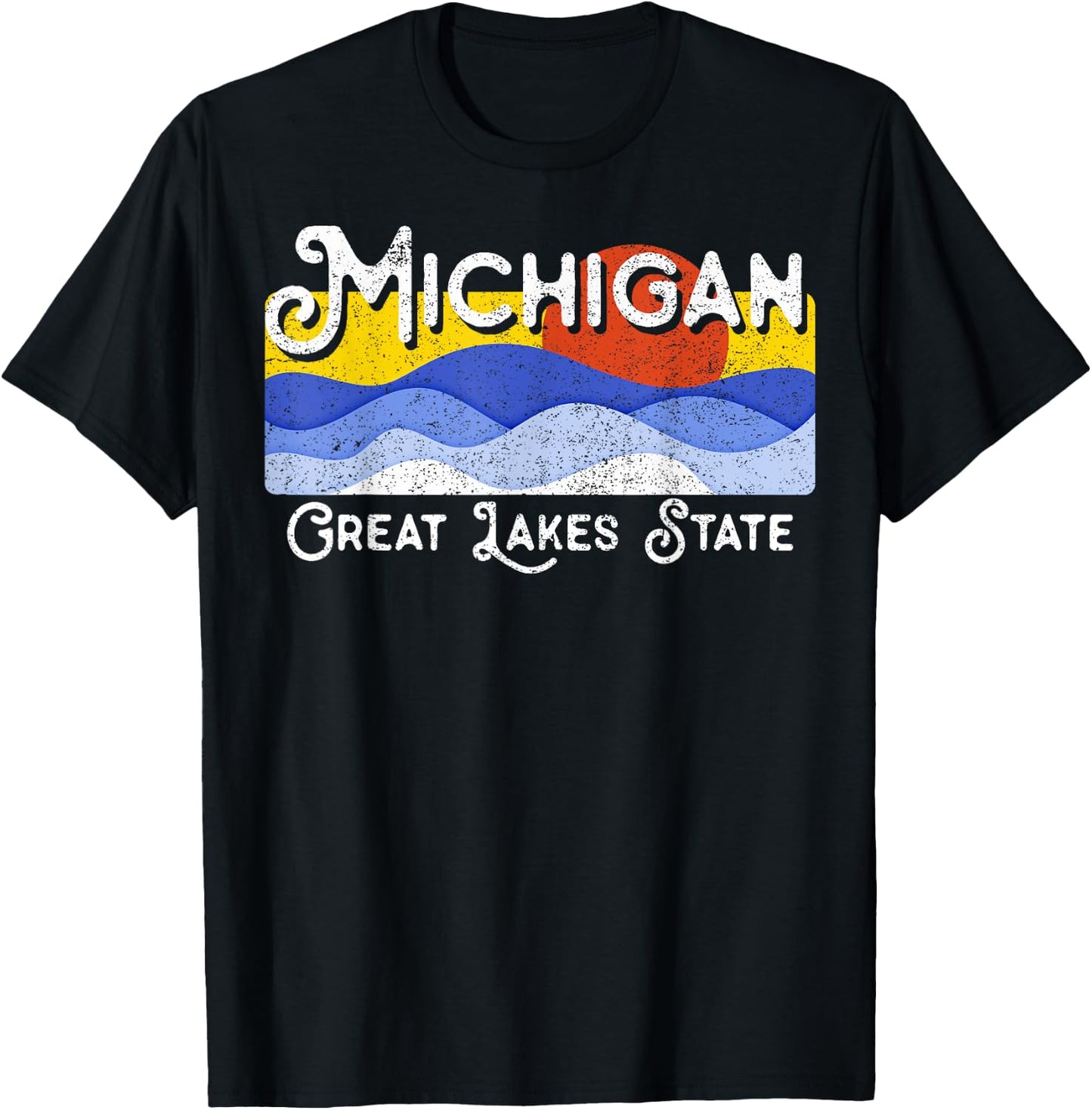 Great Lakes State Michigan Yooper Michiganian Vacation T-Shirt - T-Shirt | Black