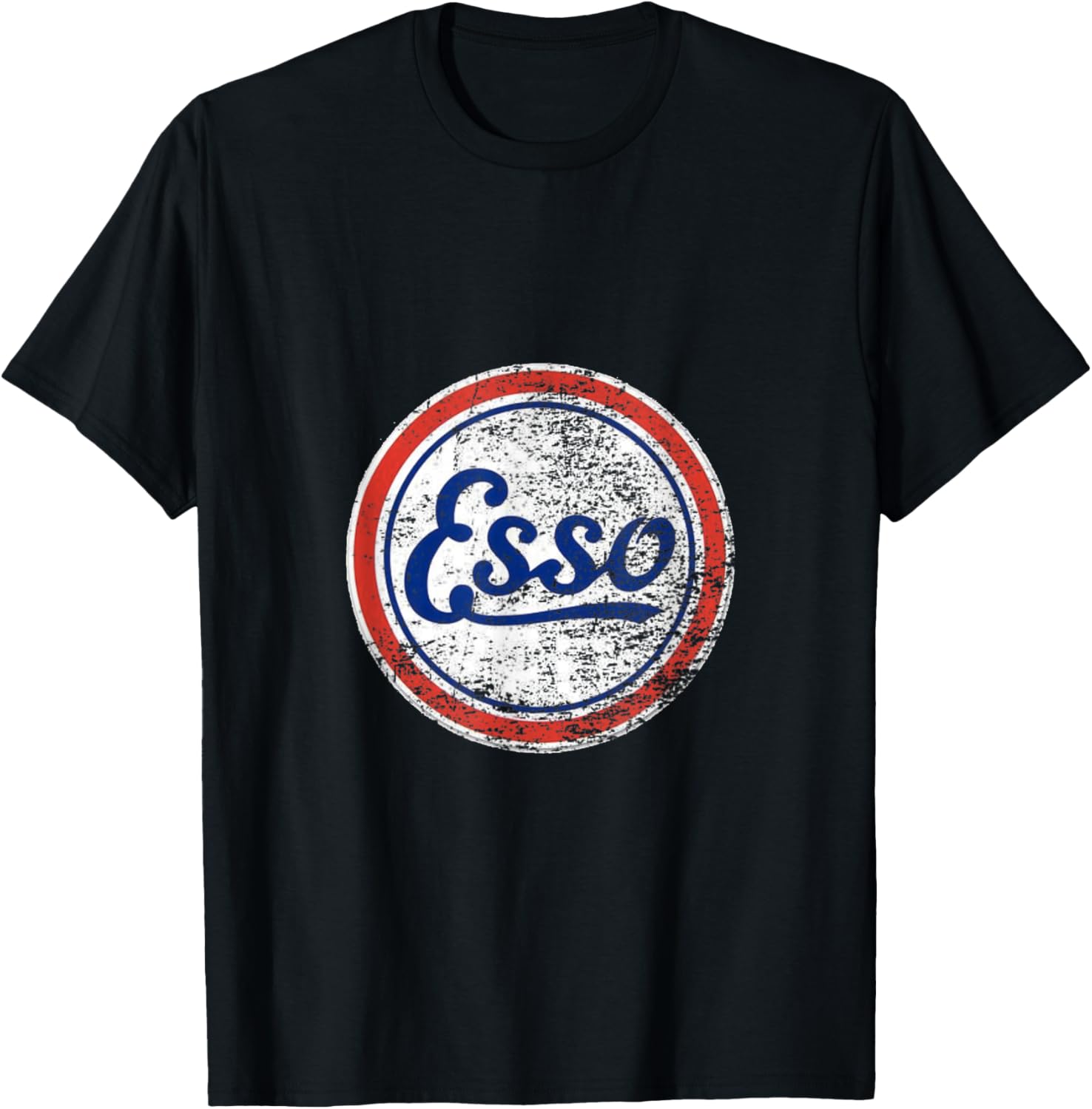 Vintage Esso Gas Station Sign T-Shirt - T-Shirt | Black