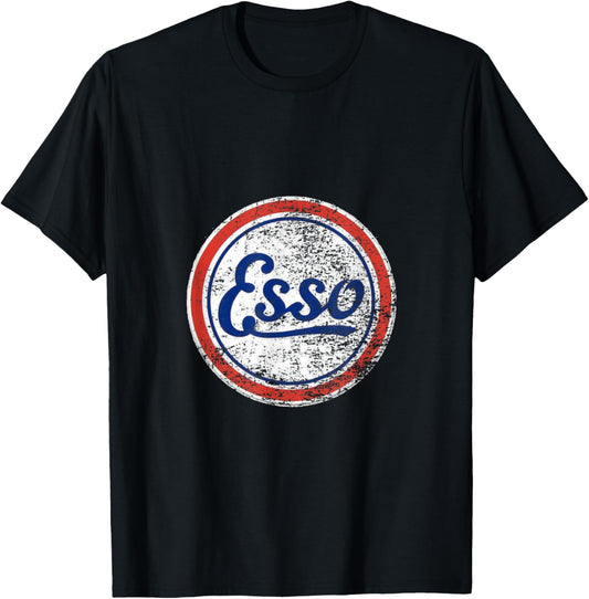 Vintage Esso Gas Station Sign T-Shirt - T-Shirt | Black