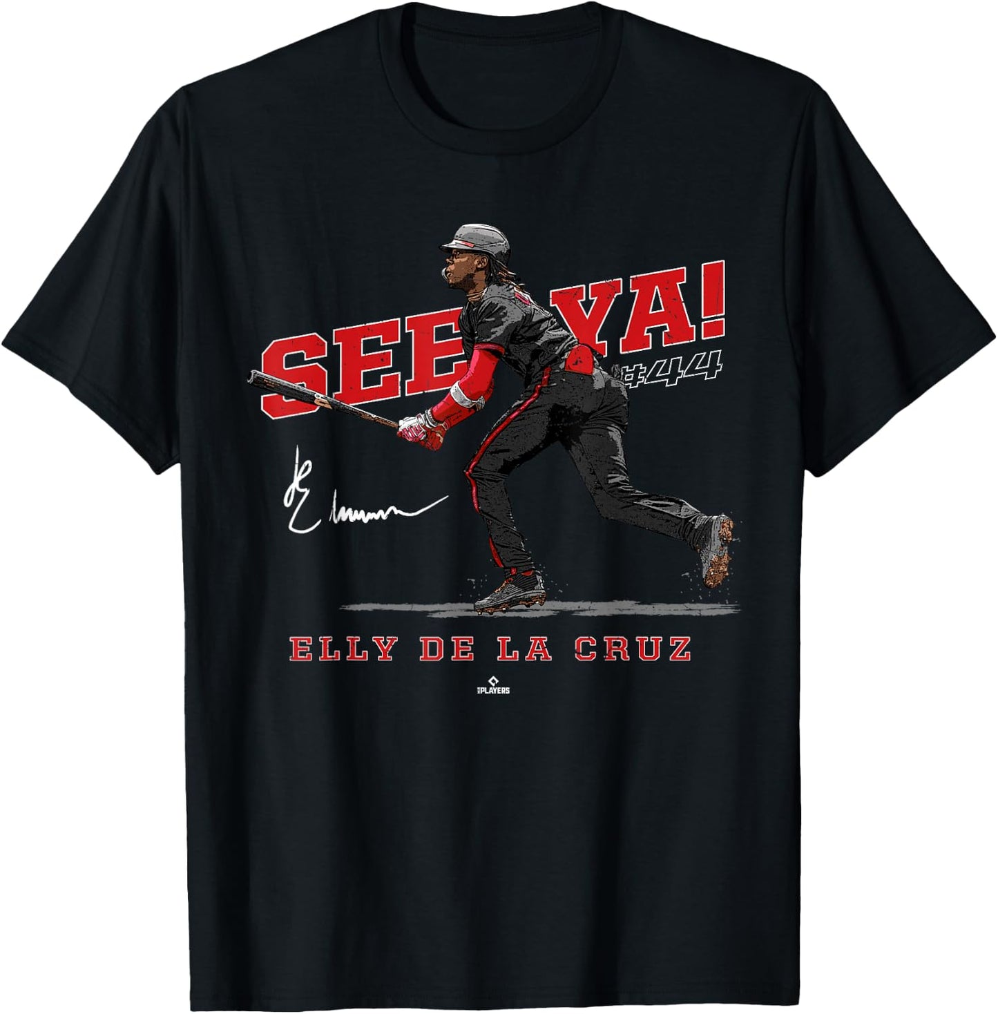 See Ya! Elly De La Cruz Cincinnati MLBPA T-Shirt - T-Shirt | Black