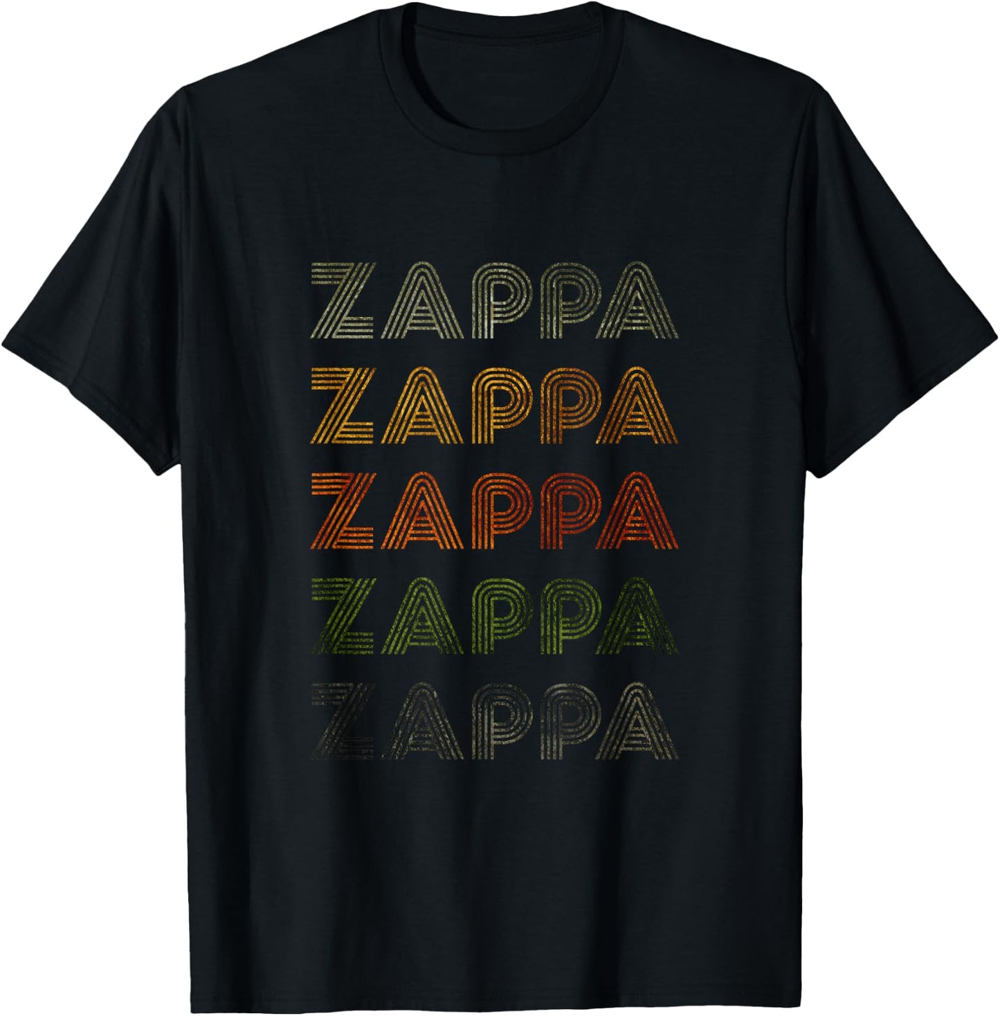 Love Heart Zappa Grunge Vintage Style Black Zappa T-Shirt - T-Shirt | Black