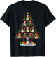 Lighting Xmas Holiday Santa Basset Hound Dog Christmas Tree T-Shirt - T-Shirt | Black