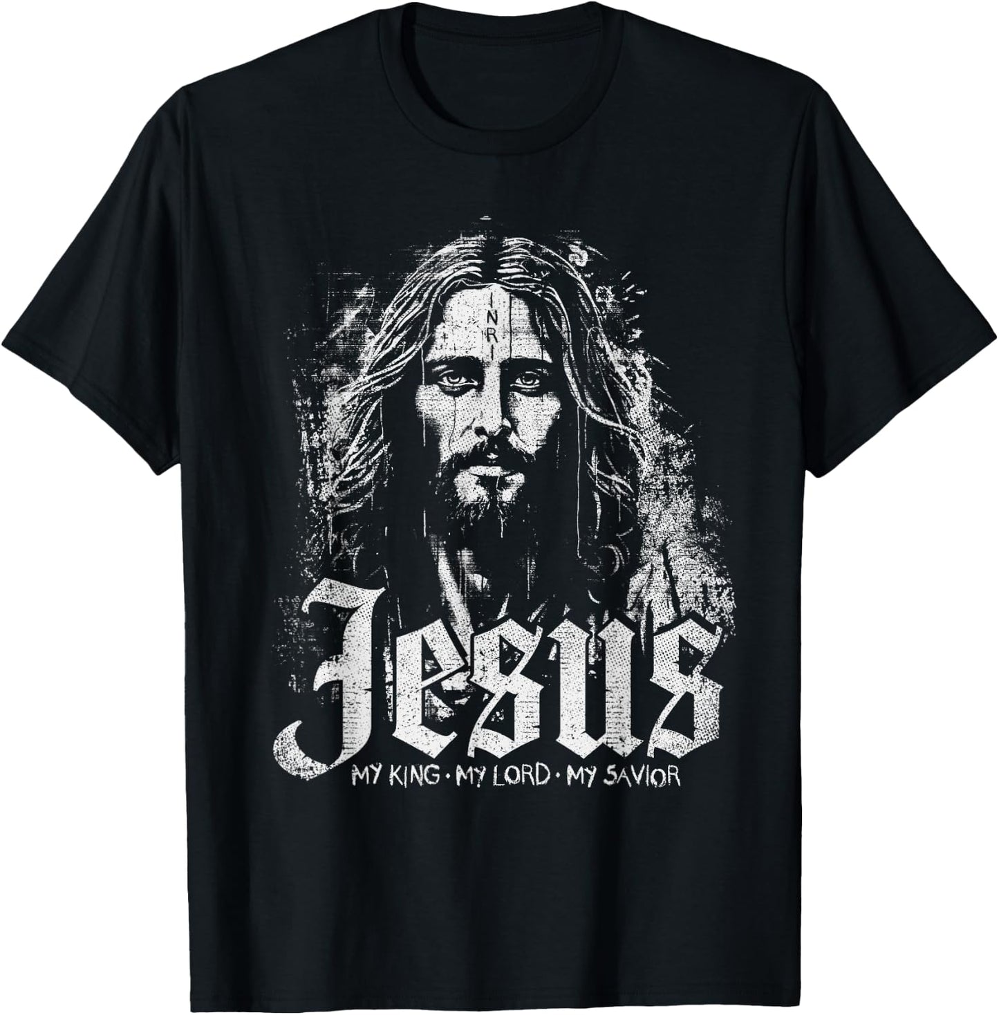 Jesus Christ My King My Lord My Savior Prayer Christian T-Shirt - T-Shirt | Black