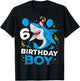 Shark Party: 6th Birthday Shirt for Boys with Ocean T-Shirt - T-Shirt | Black