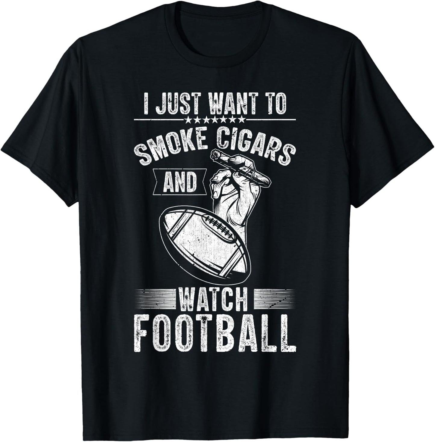 Gameday Smoke Cigars and Watch Football T-Shirt - T-Shirt | Black