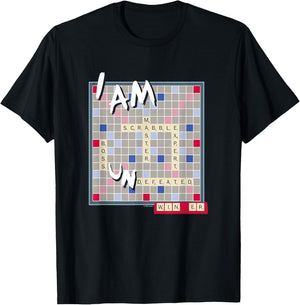 Scrabble I Am Undefeated Winning Letters Vintage Board T-Shirt - T-Shirt | Black