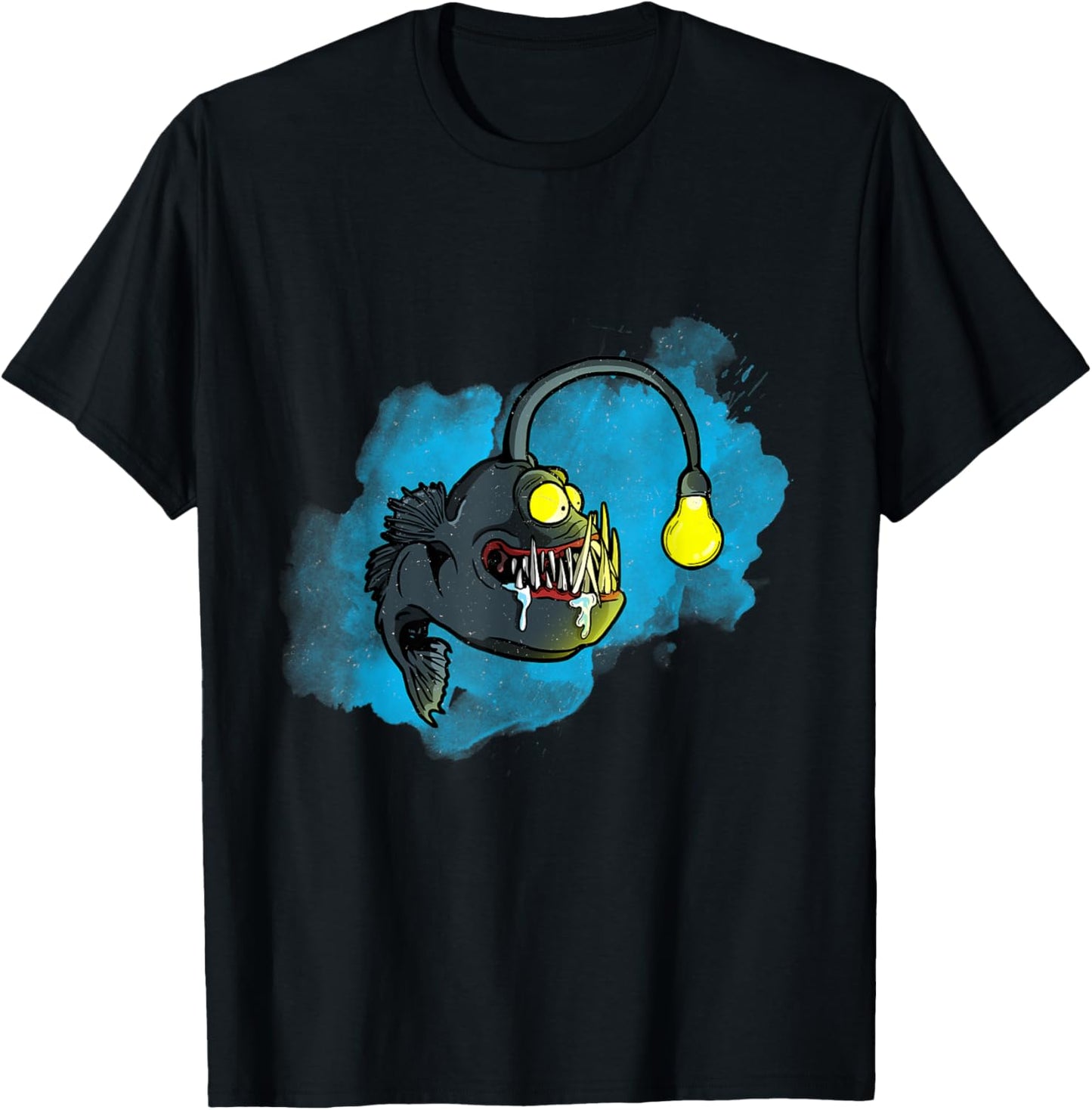 Funny Anglerfish for fishing and Sea Monster Lovers T-Shirt - T-Shirt | Black