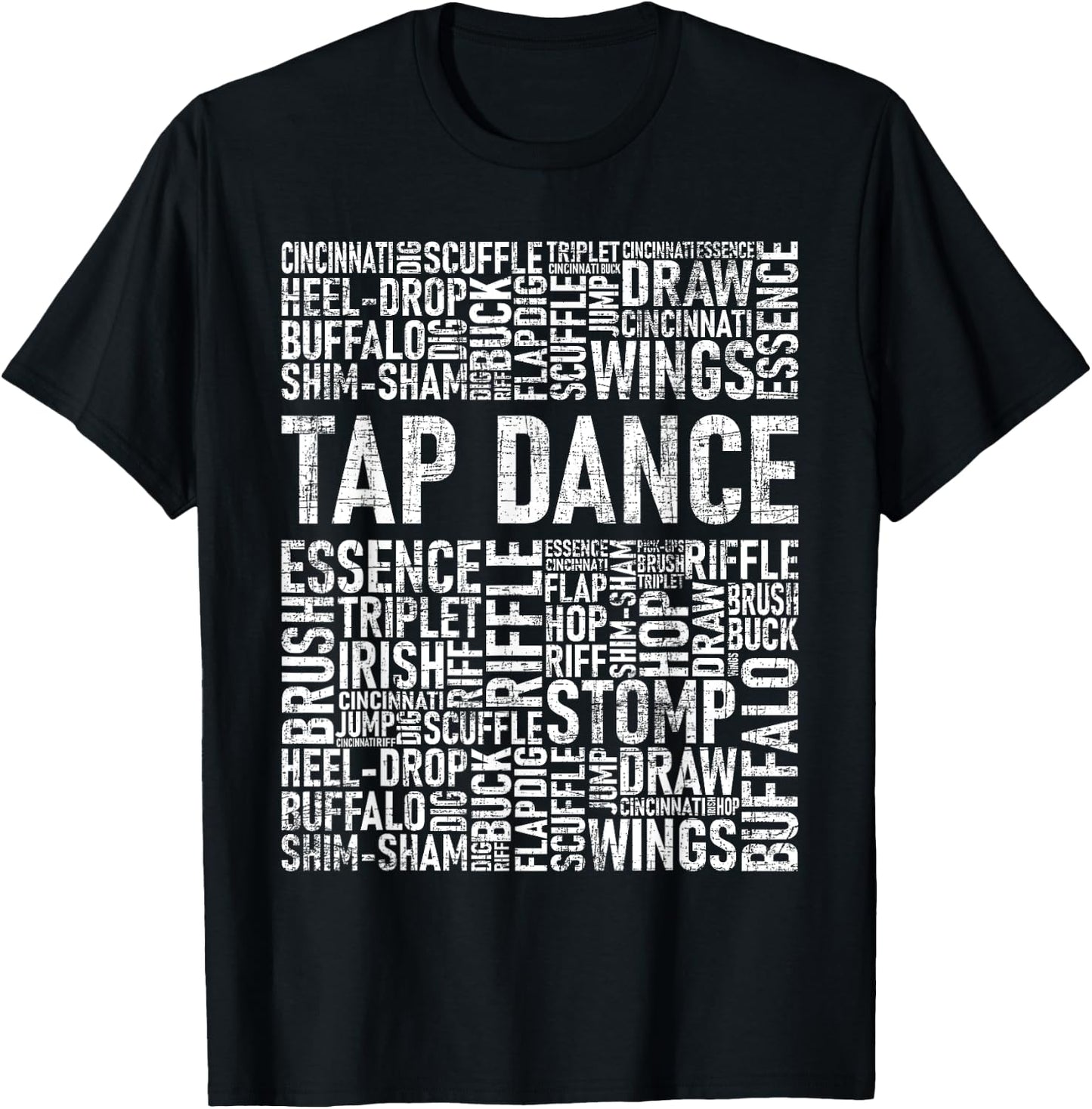 Tap Dance - Word Cloud Dancing Choreography Competition T-Shirt - T-Shirt | Black
