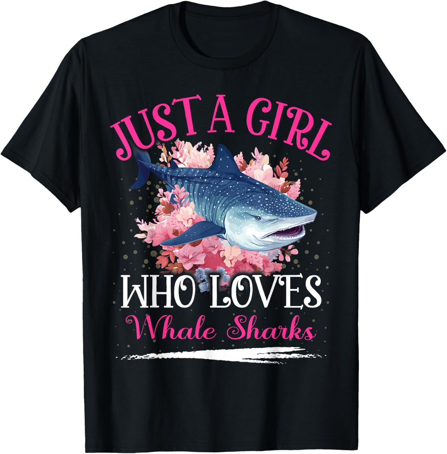 Just A Girl Who Loves Whale Shark Girls T-Shirt - T-Shirt | Black