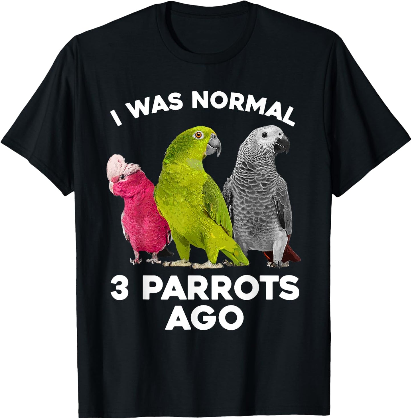 Cool Parrot Art Women Cockatoo Cockatiel Macaw Bird T-Shirt - T-Shirt | Black