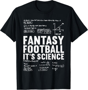 Fantasy Football It's Science | Draft Funny Fantasy Football T-Shirt - T-Shirt | Black